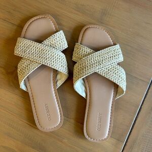 Old Navy Women's Woven Tan Sandals